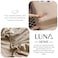LUNAHOME-3 Pieces Fitted Bedsheet Set, Washable Cotton, Beige Color, Single Size.