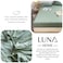 LUNAHOME-3 Pieces Fitted Bedsheet Set, Washable Cotton, Green Color, Single Size.