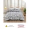 LUNAHOME-King size 6 piece bedding set with gray leaf pattern, very soft quality.