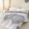 LUNAHOME-King size 6 piece boho bedding set in black and white without filling.