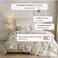 LUNAHOME-King size, six-piece botanical bedding set without filling featuring a green and gold floral design.