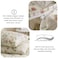 LUNAHOME-King size, six-piece botanical bedding set without filling featuring a green and gold floral design.
