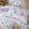LUNAHOME-Queen size 6 piece bedding set with green leaf pattern, very soft quality