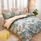 LUNAHOME-Queen size 6 piece bedding set with green leaf pattern, very soft quality