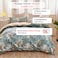 LUNAHOME-Queen size 6 piece bedding set with green leaf pattern, very soft quality