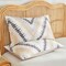 LUNAHOME-Queen size 6 piece bedding set, brown zig zag pattern, very soft quality.