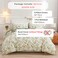 LUNAHOME-Queen size 6 piece bedding set brown floral print super soft quality.