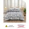 LUNAHOME-Queen size 6 piece bedding set with gray leaf pattern, very soft quality.