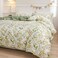 LUNAHOME-King size 6 piece bedding set brown floral print super soft quality.
