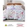 LUNAHOME-King size bedding set featuring a beautiful floral design in purple and pink, consisting of six pieces.