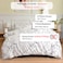 LUNAHOME-4 piece single size bed linen set in Scandinavian style with marble pattern.