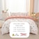 LUNA Home-King size 6-piece peach bedding set featuring a botanical floral design duvet cover.