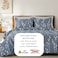 LUNA Home-Queen size 6-piece duvet cover set grey yellow branches print pattern.