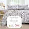 LUNA Home-Queen size 6-piece blue bedding set featuring a botanical floral design duvet cover.
