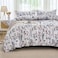 LUNA Home-Queen size 6-piece blue bedding set featuring a botanical floral design duvet cover.