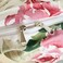LUNAHOME-King size 6-piece  duvet cover set rose print with green leaves.