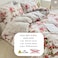 Luna Home-King size 6-piece duvet cover set with Burgundy roses, reversible style.