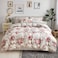 Luna Home-King size 6-piece duvet cover set with Burgundy roses, reversible style.