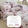 Luna Home-King size 6-piece duvet cover set featuring a Sakura Dusty Pink print on a white background.