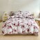 Luna Home-King size 6-piece duvet cover set featuring a Sakura Dusty Pink print on a white background.