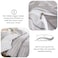 LUNA Home-Queen size 6 pieces Bedding Set without filler, Posh Stripe Design