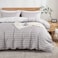 LUNA Home-Queen size 6 pieces Bedding Set without filler, Posh Stripe Design