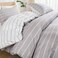 LUNA Home-King size 6 pieces Bedding Set without filler, Posh Stripe Design