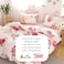 LUNAHOME-Single size, 4-piece beautiful rose design in a lovely shade of pink.