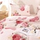 LUNAHOME-Single size, 4-piece beautiful rose design in a lovely shade of pink.