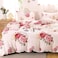 LUNAHOME-Single size, 4-piece beautiful rose design in a lovely shade of pink.