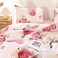 LUNAHOME-Queen size, 6-piece beautiful rose design in a lovely shade of pink.