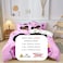 LUNA Home-Single size 4 piece duvet cover set in a lovely pink color featuring a princess design.