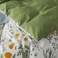 LUNA Home-King size 6 piece bedding set adorned with green leaves.