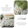 LUNA Home-King size 6 piece bedding set adorned with green leaves.
