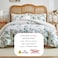 LUNA Home-Queen size 6 piece bedding set, with green and grey leaves.