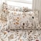 LUNA Home-King size 6 pieces bedding set, featuring a beautiful orange and brown floral design.