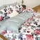 LUNA Home-Queen size, 6-piece beautiful rose design in a lovely shade of green.