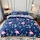 LUNA Home-Single size, 4-piece beautiful pink flamingo design in a lovely shade of blue.
