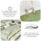 LUNAHOME-King size, 6-piece, reversible duvet cover set featuring a striped design in a vibrant green color
