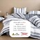 LUNA Home-King size, 6-piece, reversible duvet cover set featuring a striped design in a vibrant gray color
