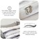 LUNA Home-King size, 6-piece, reversible duvet cover set featuring a striped design in a vibrant gray color