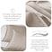 LUNA Home- Duvet Cover King Size - 100% Bamboo Satin Silky Duvet Cover Set - 6 PCS Cooling Duvet Cover 220x240CM &amp; 4 Pillowcases 50x75CM, 1 Fitted Bedsheet 200x200+30CM, Beige color.