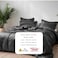LUNA Home-Duvet Cover King Size - 100% Bamboo Satin Silky Duvet Cover Set - 6 PCS Cooling Duvet Cover 220x240CM &amp; 4 Pillowcases 50x75CM, 1 Fitted Bedsheet 200x200+30CM, Grey color.