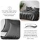 LUNA Home-Duvet Cover King Size - 100% Bamboo Satin Silky Duvet Cover Set - 6 PCS Cooling Duvet Cover 220x240CM &amp; 4 Pillowcases 50x75CM, 1 Fitted Bedsheet 200x200+30CM, Grey color.