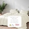 LUNA Home- Duvet Cover King Size - 100% Bamboo Satin Silky Duvet Cover Set - 6 PCS Cooling Duvet Cover 220x240CM &amp; 4 Pillowcases 50x75CM, 1 Fitted Bedsheet 200x200+30CM, Ivory color.