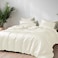 LUNA Home- Duvet Cover King Size - 100% Bamboo Satin Silky Duvet Cover Set - 6 PCS Cooling Duvet Cover 220x240CM &amp; 4 Pillowcases 50x75CM, 1 Fitted Bedsheet 200x200+30CM, Ivory color.
