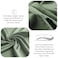 LUNA Home-Duvet Cover King Size - 100% Bamboo Satin Silky Duvet Cover Set - 6 PCS Cooling Duvet Cover 220x240CM &amp; 4 Pillowcases 50x75CM, 1 Fitted Bedsheet 200x200+30CM, Green color.