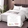 LUNA Home-Premium King size 6 pieces Plain white striped design, bedding set.