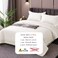 LUNA Home-Premium King Size 6 Pieces striped design, bedding set Ivory color.