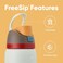 Owala FreeSip Insulated Stainless Steel Water Bottle with Straw for Sports, Travel, and School BPA-Free Sports Water Bottle, 24 oz, Boneyard